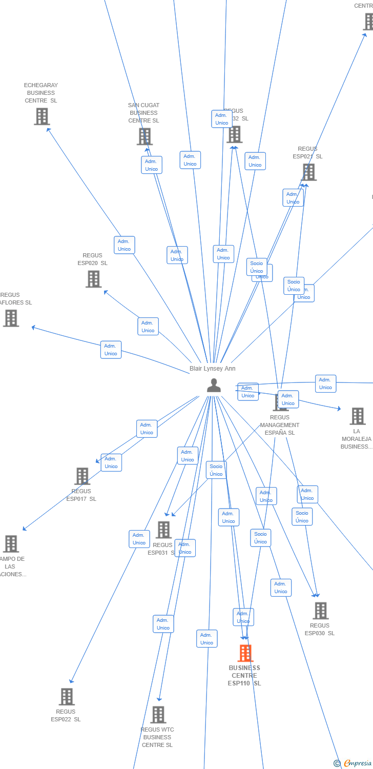 Vinculaciones societarias de BUSINESS CENTRE ESP110 SL