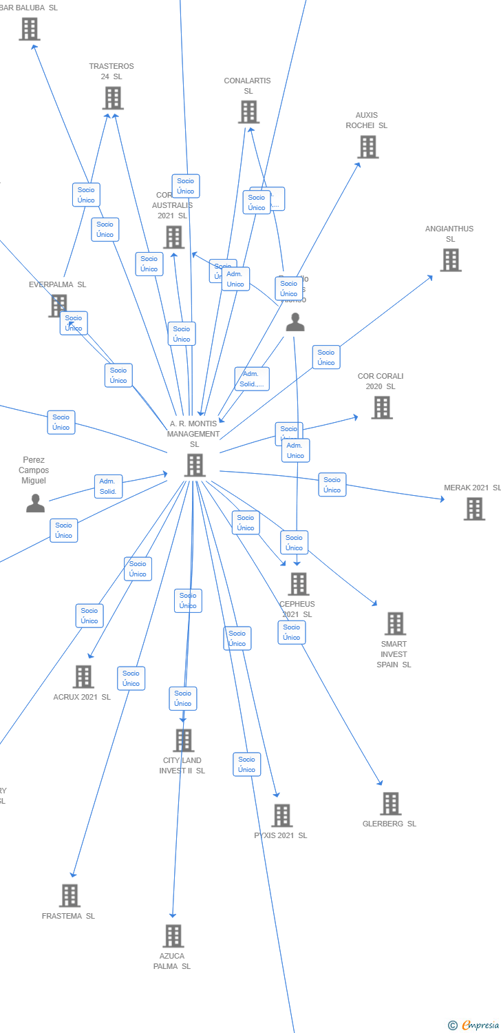 Vinculaciones societarias de ARAMAN ASSETS SL