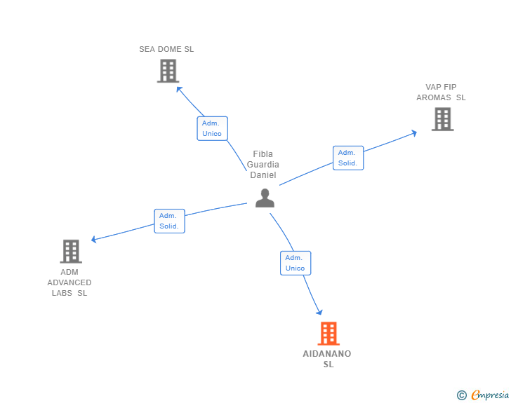 Vinculaciones societarias de AIDANANO SL
