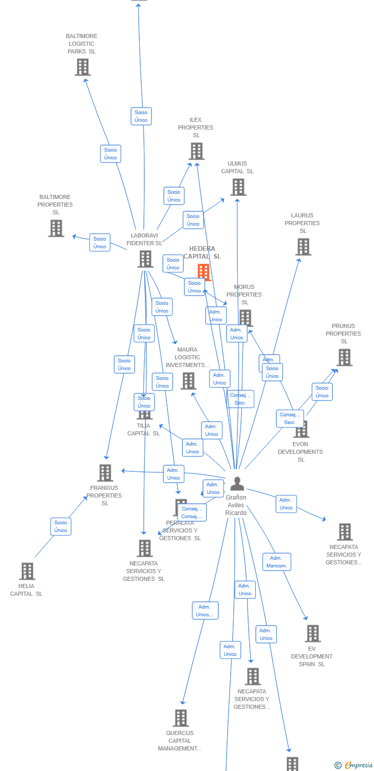 Vinculaciones societarias de HEDERA CAPITAL SL
