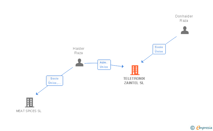 Vinculaciones societarias de TELETRONIX ZAINTEL SL