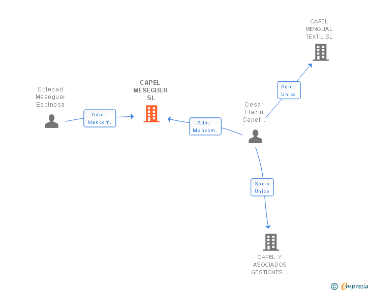 Vinculaciones societarias de MESEGUER ESPINOSA SL