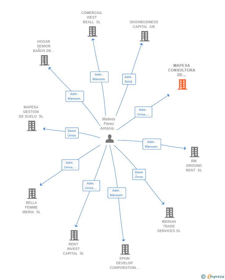 Vinculaciones societarias de MAPESA CONSULTORA DE INVERSIONES SL