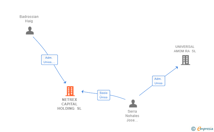 Vinculaciones societarias de NETREX CAPITAL HOLDING SL