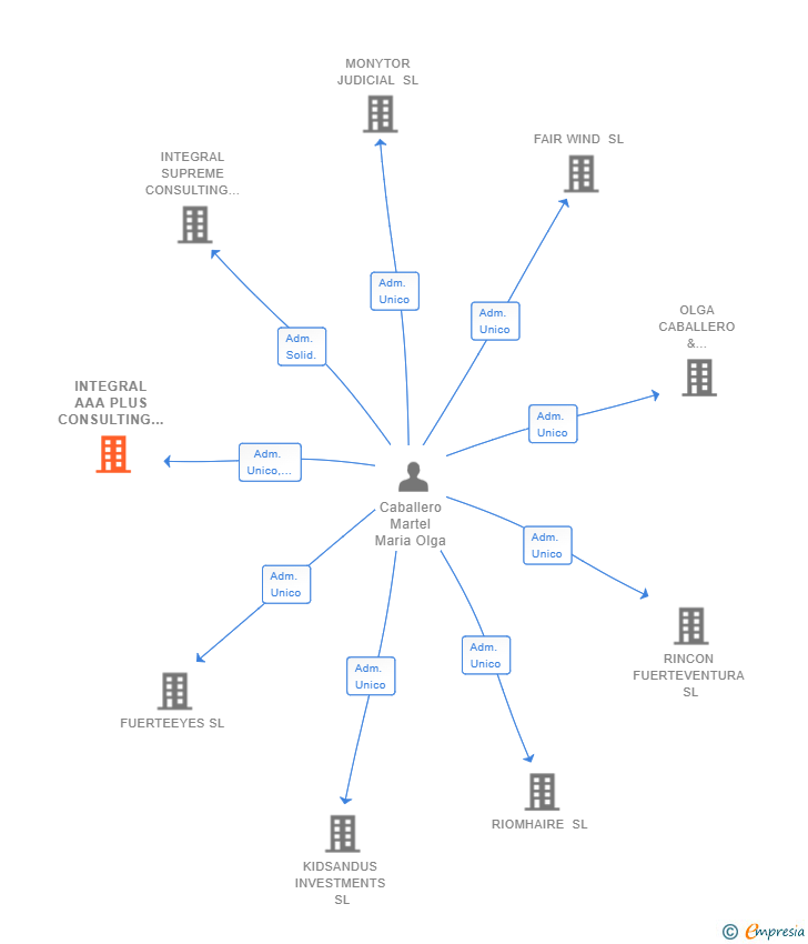 Vinculaciones societarias de INTEGRAL AAA PLUS CONSULTING SL