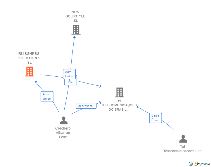 Vinculaciones societarias de BLISSNESS SOLUTIONS SL