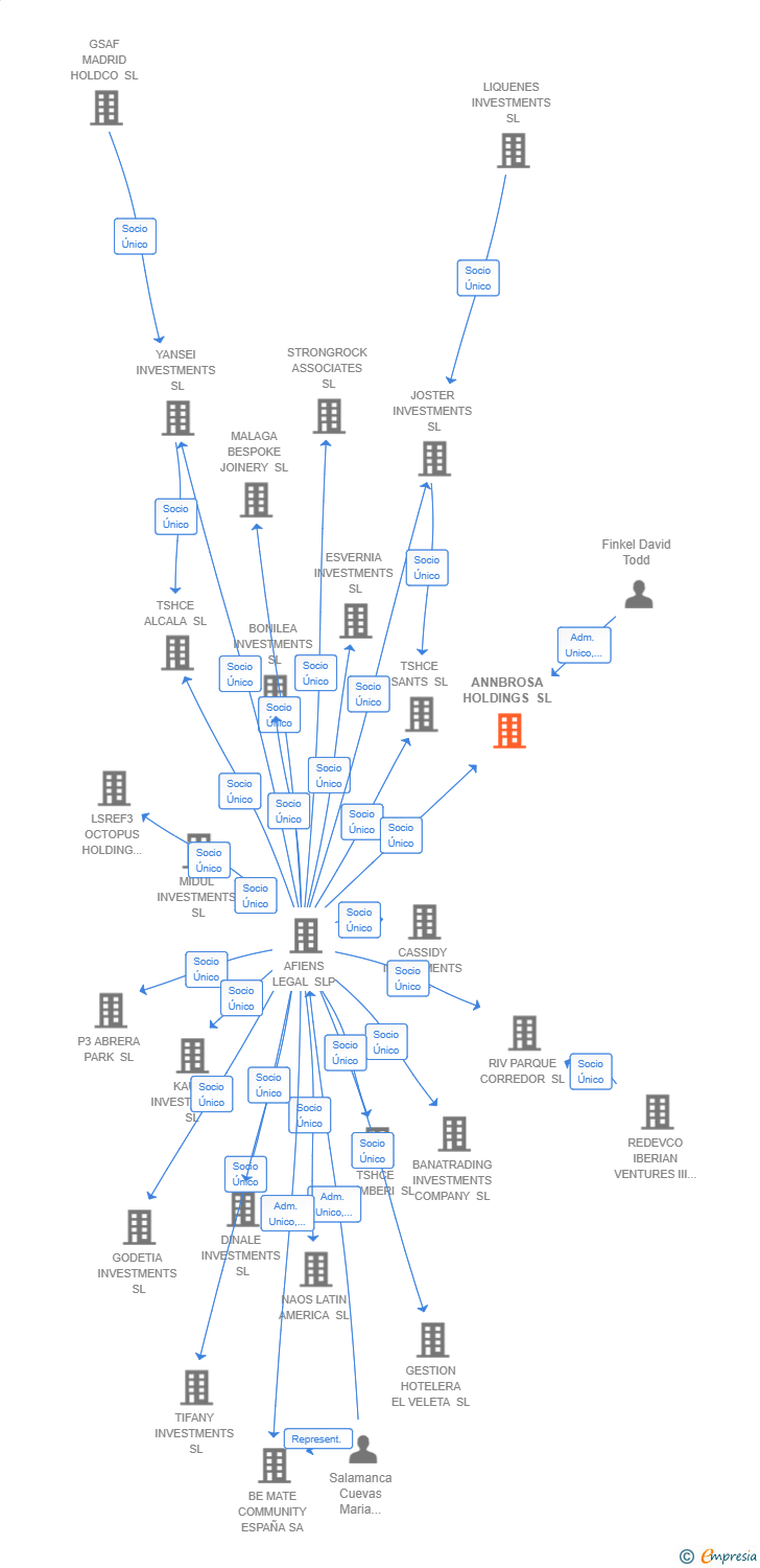 Vinculaciones societarias de ANNBROSA HOLDINGS SL