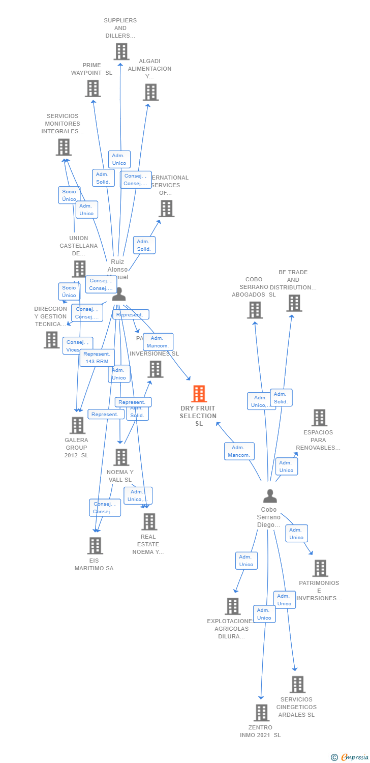 Vinculaciones societarias de DRY FRUIT SELECTION SL