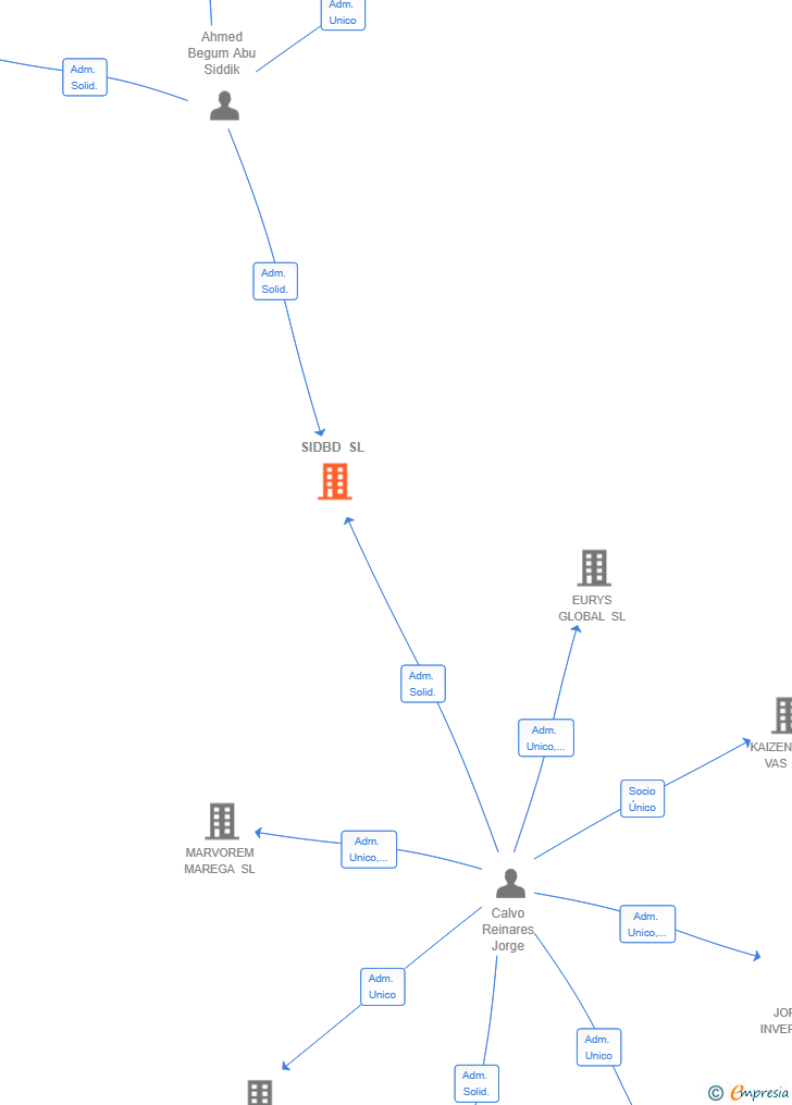 Vinculaciones societarias de SIDBD SL