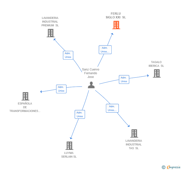 Vinculaciones societarias de FERLU SIGLO XXI SL