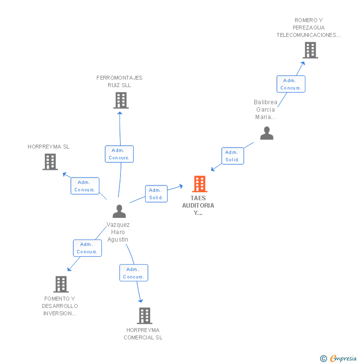Vinculaciones societarias de TAES AUDITORIA Y CONSULTING SL