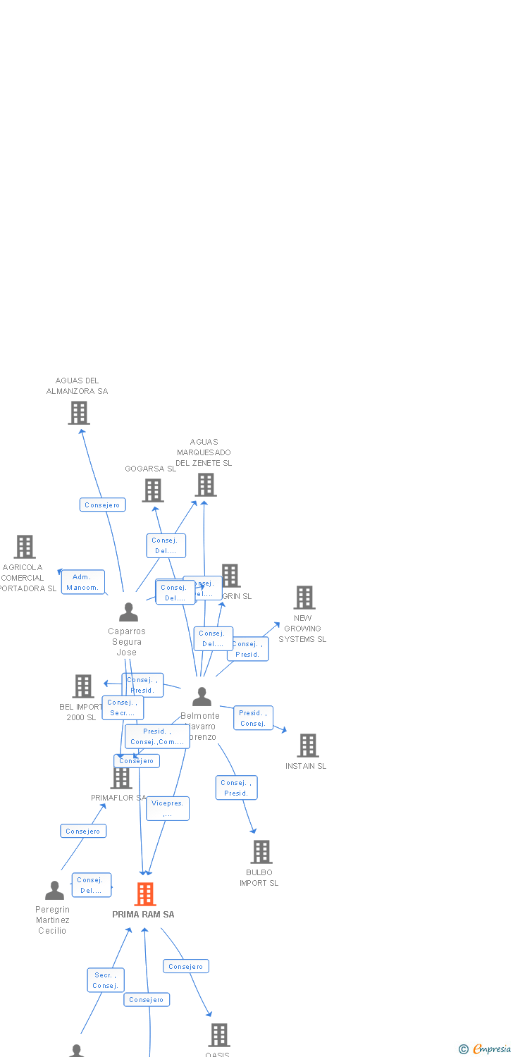 Vinculaciones societarias de PRIMA RAM SA