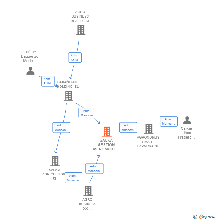 Vinculaciones societarias de GALKA GESTION MERCANTIL SL