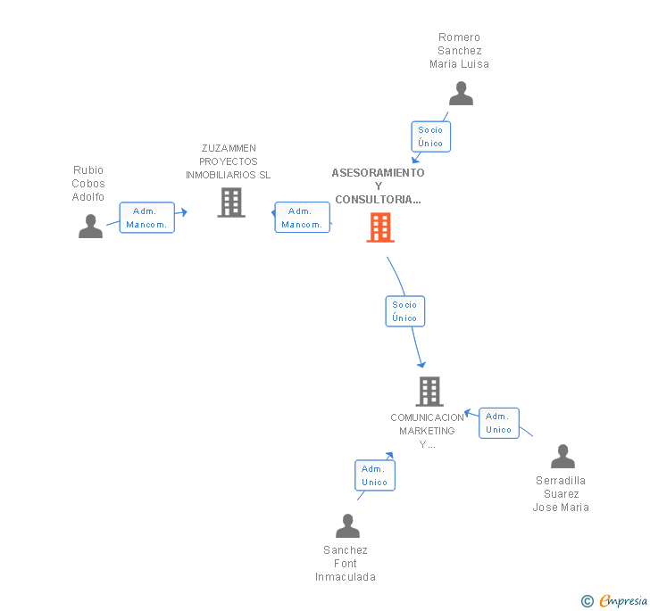 Vinculaciones societarias de ASESORAMIENTO Y CONSULTORIA PARA PROFESIONALES SRL