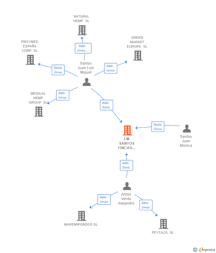 Vinculaciones societarias de LM SANTOS FINCAS CONSULTING CORP SL