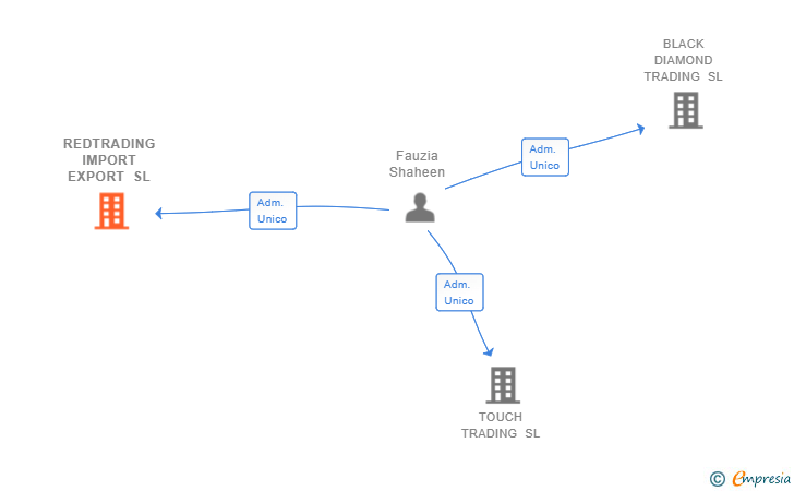 Vinculaciones societarias de REDTRADING IMPORT EXPORT SL