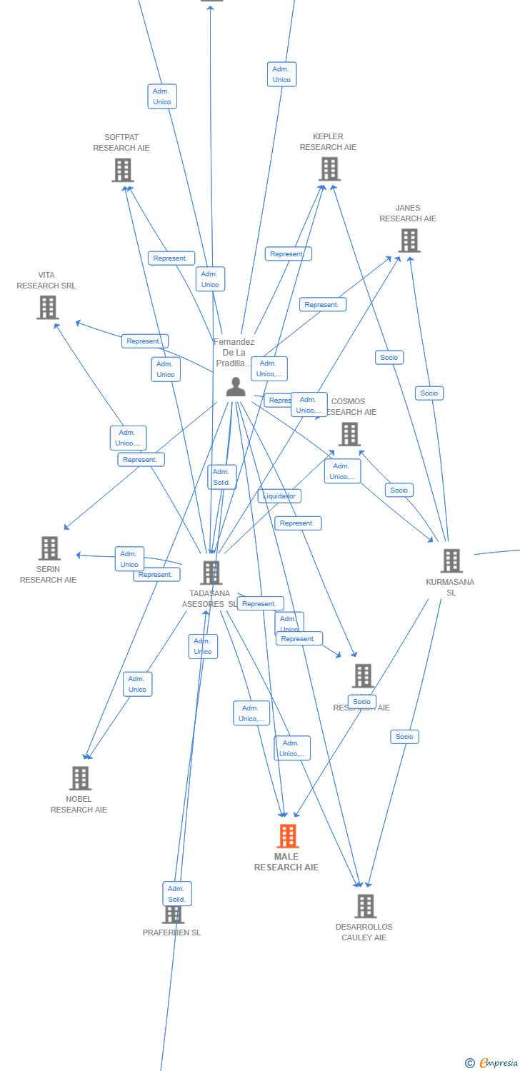 Vinculaciones societarias de MALE RESEARCH AIE
