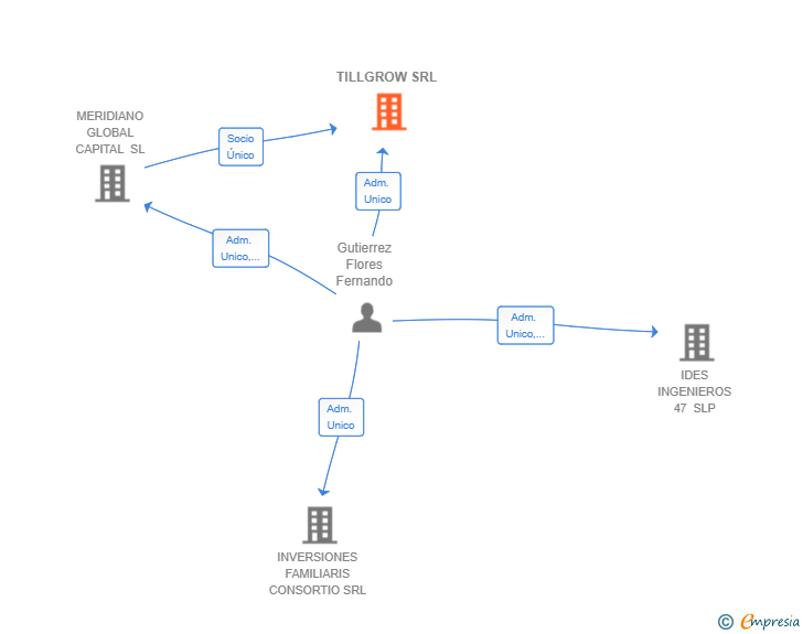 Vinculaciones societarias de TILLGROW SRL
