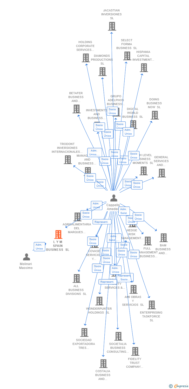 Vinculaciones societarias de L Y M SPAIN BUSINESS SL
