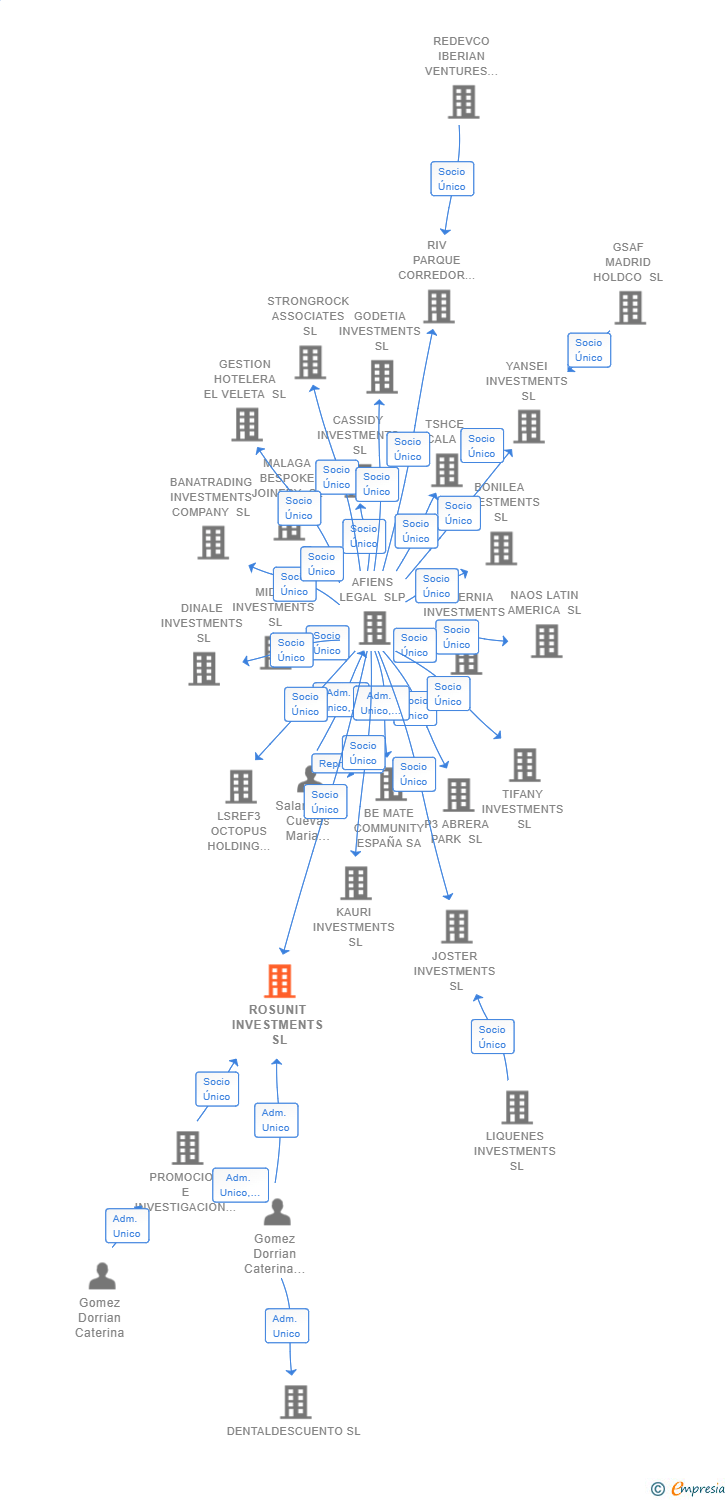 Vinculaciones societarias de ROSUNIT INVESTMENTS SL