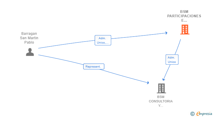 Vinculaciones societarias de BSM PARTICIPACIONES E INVERSIONES EMPRESARIALES SL