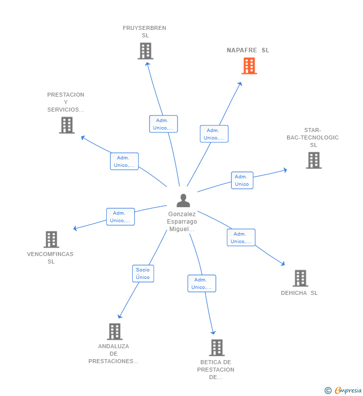 Vinculaciones societarias de NAPAFRE SL