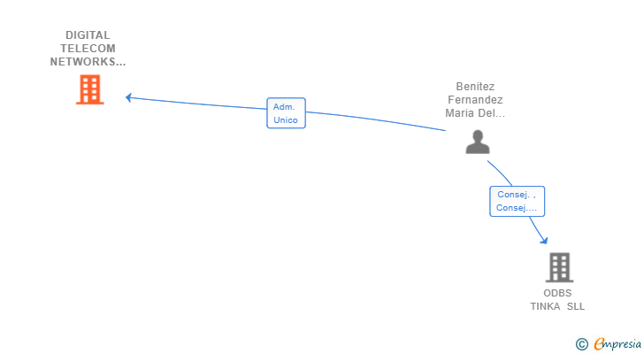 Vinculaciones societarias de DIGITAL TELECOM NETWORKS SL