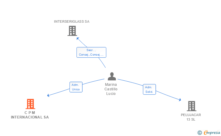Vinculaciones societarias de C P M INTERNACIONAL SA