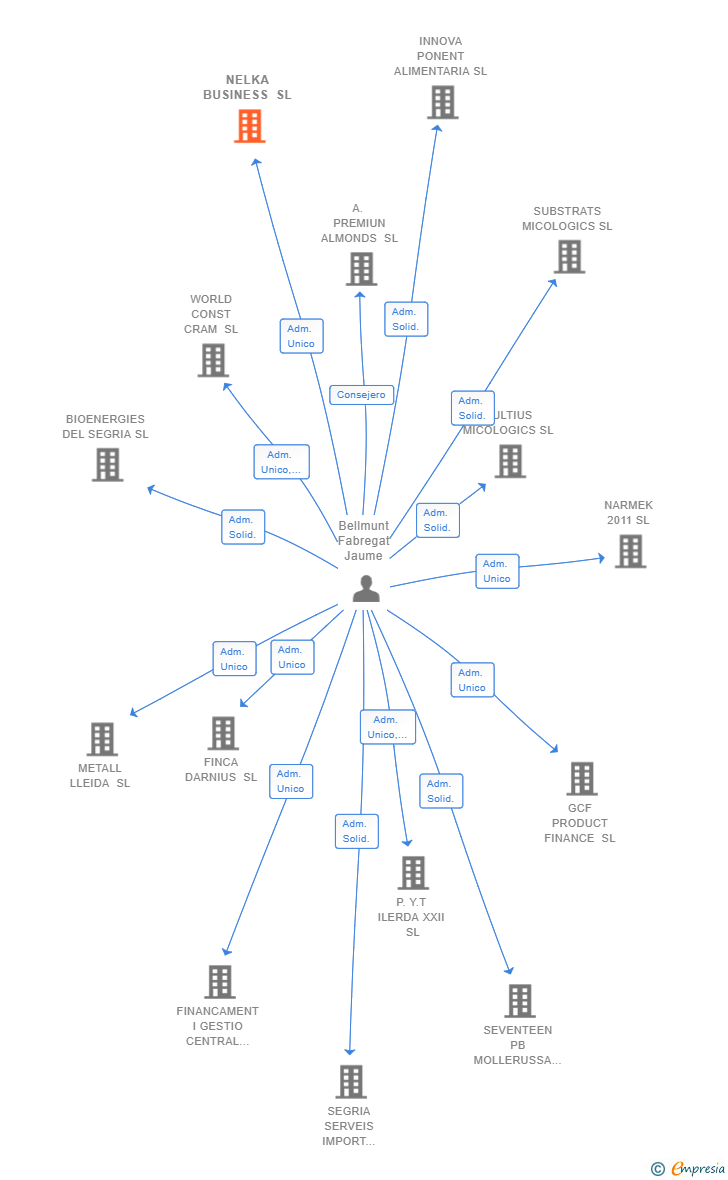 Vinculaciones societarias de NELKA BUSINESS SL