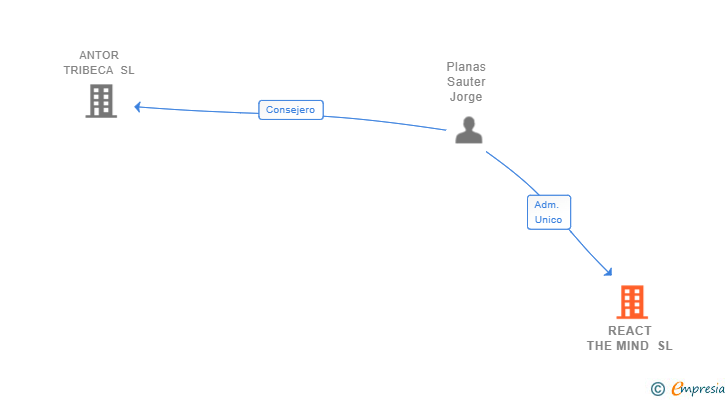 Vinculaciones societarias de REACT THE MIND SL