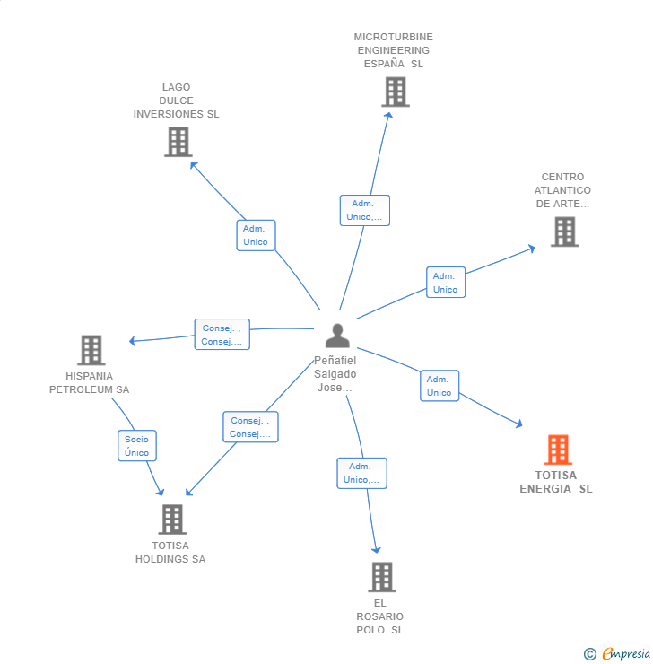 Vinculaciones societarias de TOTISA ENERGIA SL