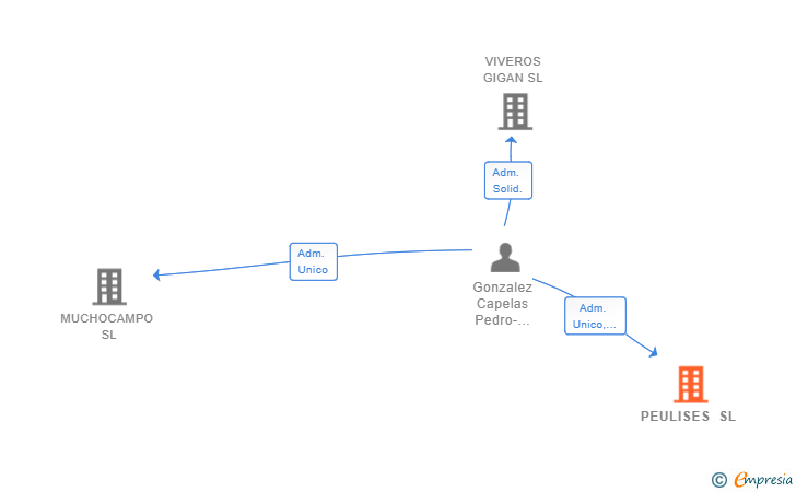 Vinculaciones societarias de PEULISES SL
