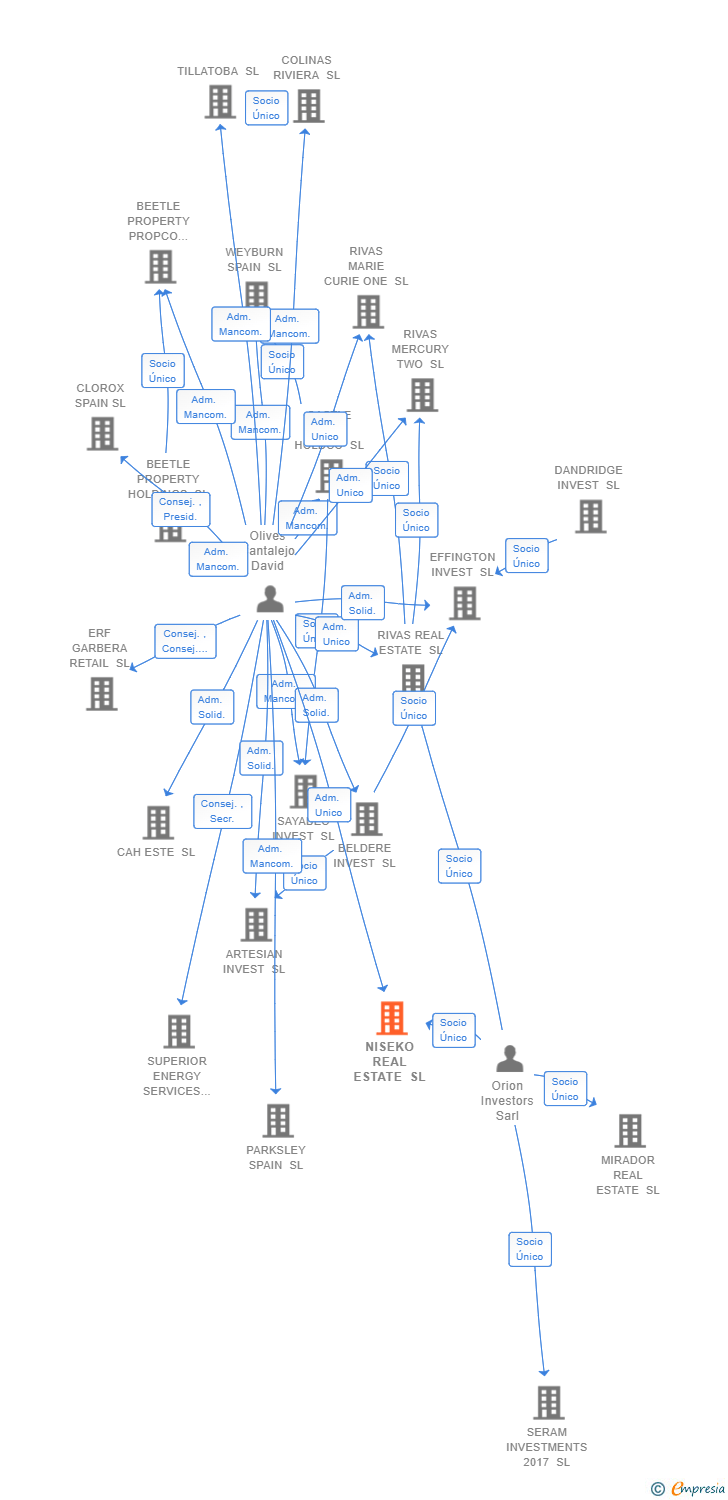 Vinculaciones societarias de NISEKO REAL ESTATE SL