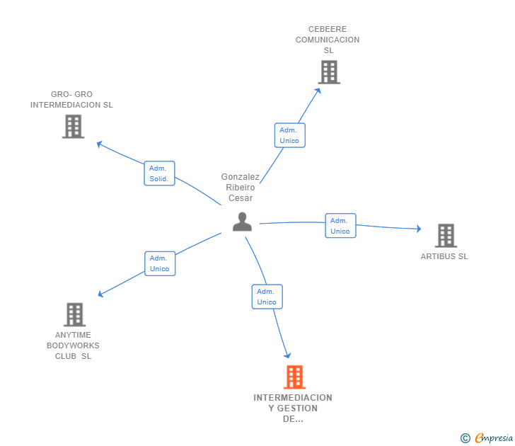 Vinculaciones societarias de INTERMEDIACION Y GESTION DE SERVICIOS DOMESTICOS SL