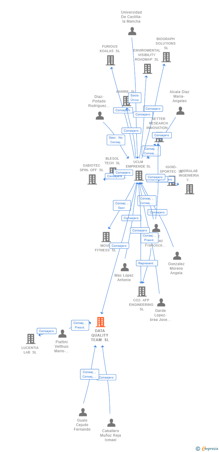 Vinculaciones societarias de DATA QUALITY TEAM SL
