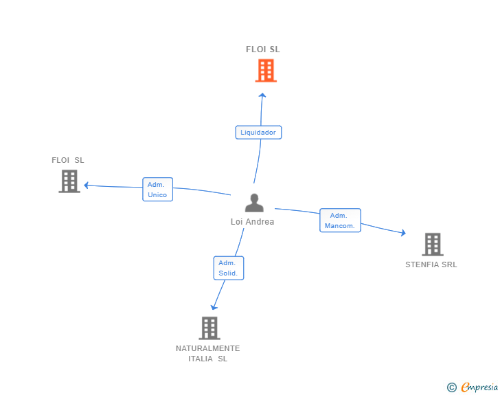 Vinculaciones societarias de FLOI SL