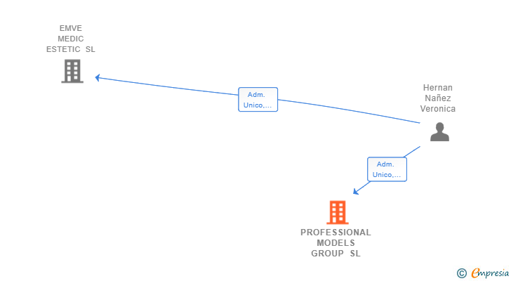 Vinculaciones societarias de PROFESSIONAL MODELS GROUP SL
