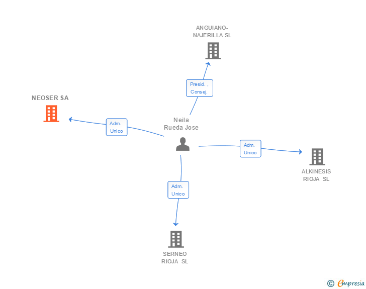 Vinculaciones societarias de NEOSER SA
