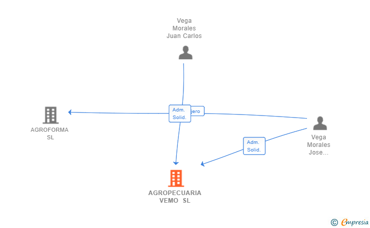 Vinculaciones societarias de AGROPECUARIA VEMO SL