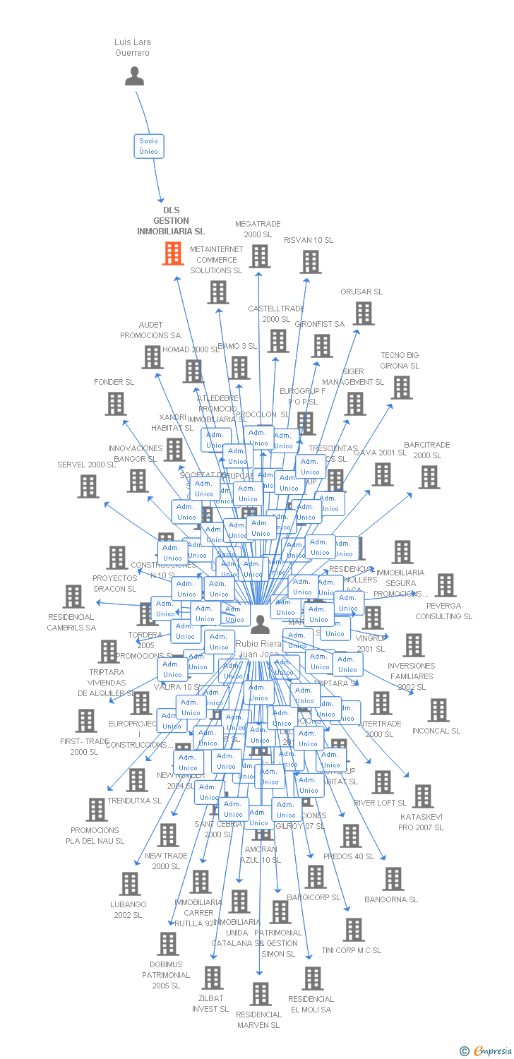 Vinculaciones societarias de DLS GESTION INMOBILIARIA SL