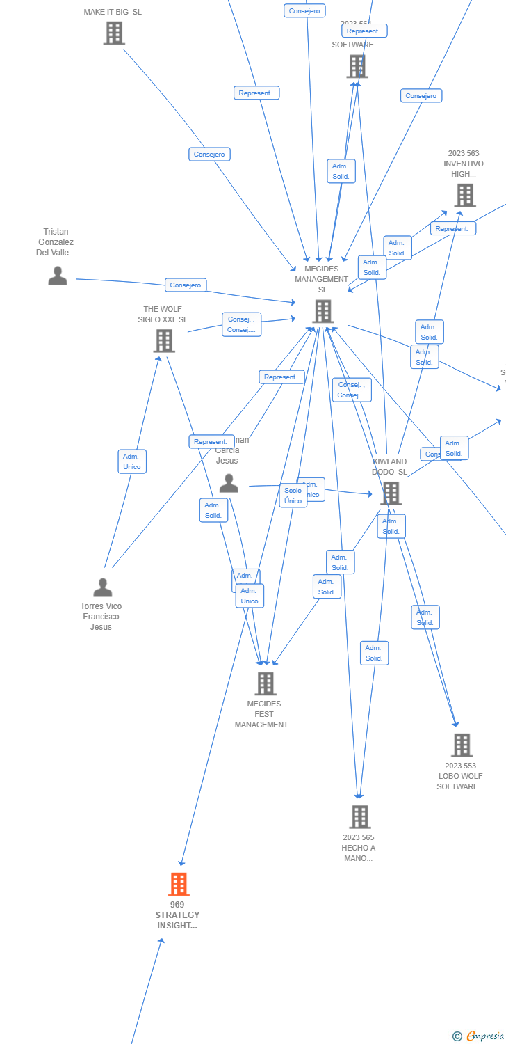 Vinculaciones societarias de 969 STRATEGY INSIGHT LEADERSHIP AIE