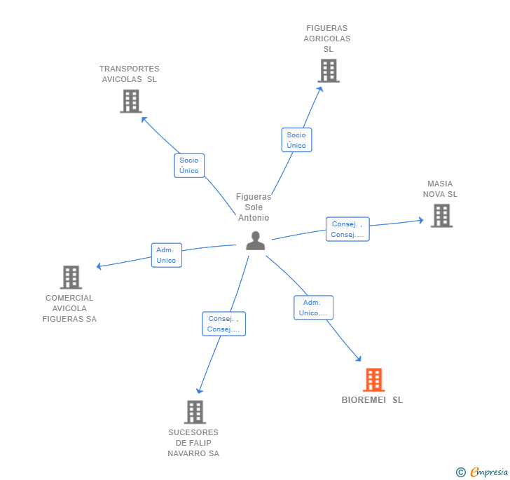 Vinculaciones societarias de BIOREMEI SL