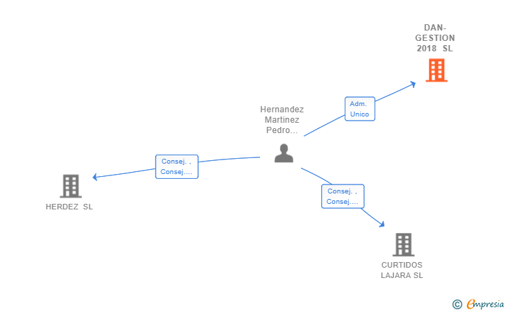 Vinculaciones societarias de DAN-GESTION 2018 SL