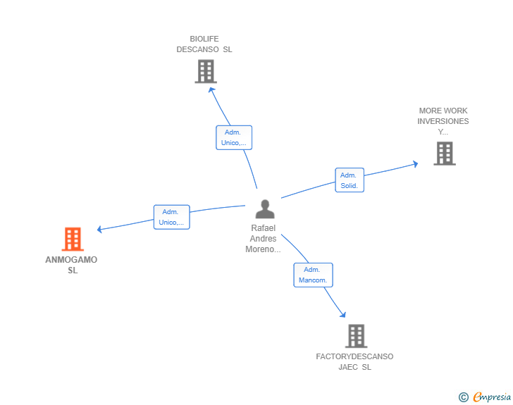Vinculaciones societarias de ANMOGAMO SL
