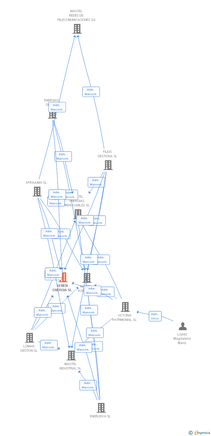 Vinculaciones societarias de SENEN ENERGIA SL