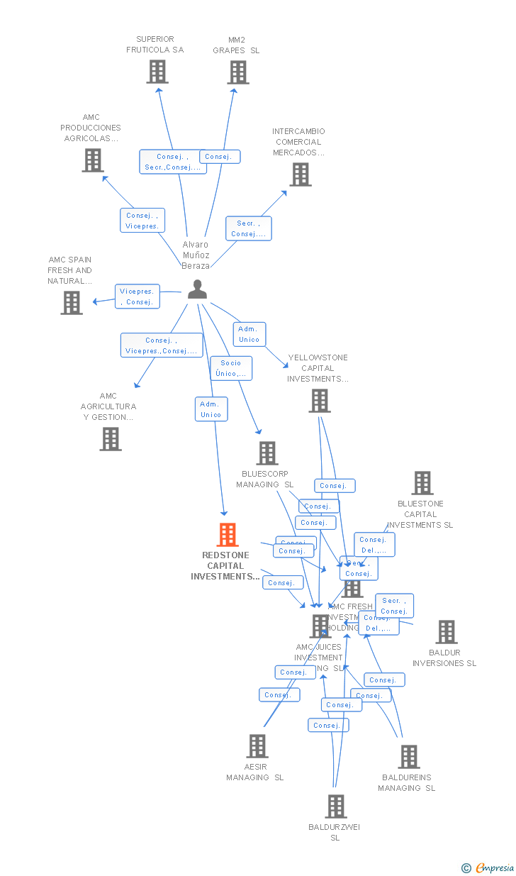 Vinculaciones societarias de REDSTONE CAPITAL INVESTMENTS SL