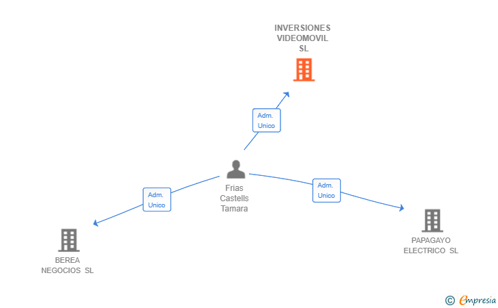 Vinculaciones societarias de INVERSIONES VIDEOMOVIL SL