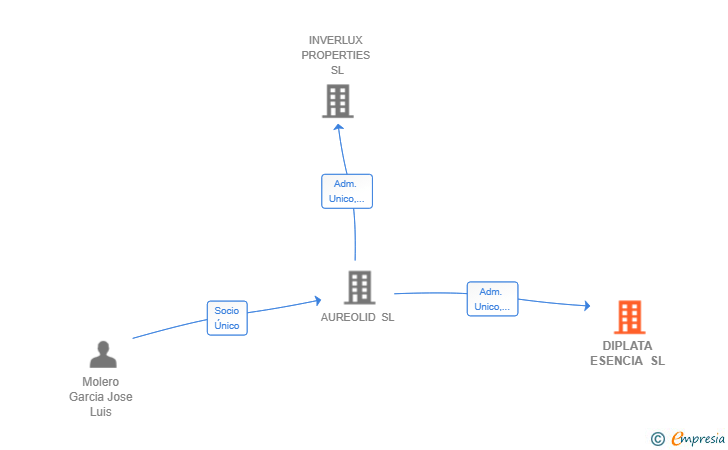 Vinculaciones societarias de DIPLATA ESENCIA SL