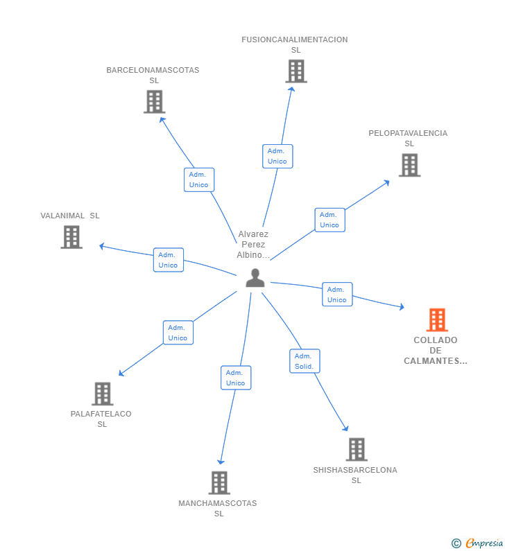 Vinculaciones societarias de COLLADO DE CALMANTES SL