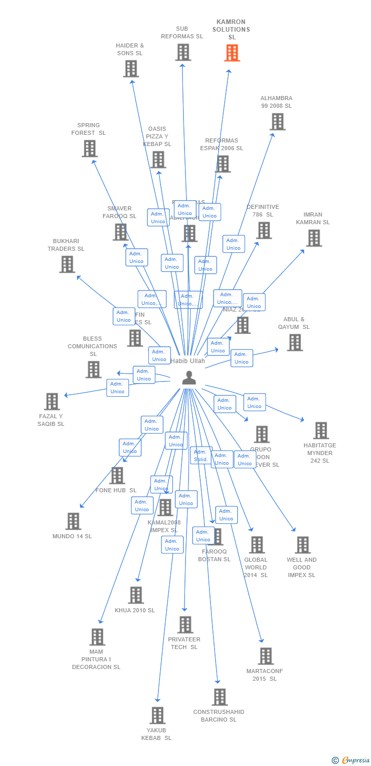 Vinculaciones societarias de KAMRON SOLUTIONS SL